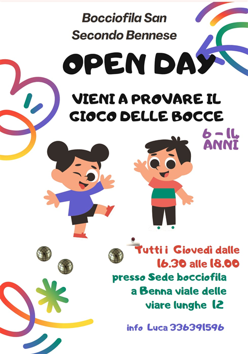 Open Day - Vieni a provare il gioco delle bocce